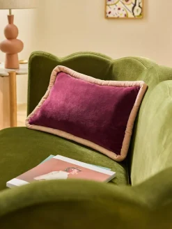 MADE.COM Huxley Cotton Velvet Jumbo Pipe Cushion^ Cushions & Throws