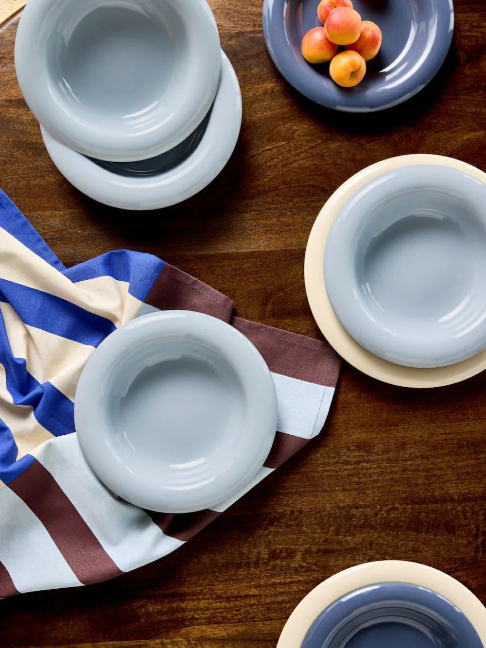 MADE.COM Set of 4 Blue Quell Pasta Bowls^ Dinner Sets & Pasta Bowls|Branded Kitchenware