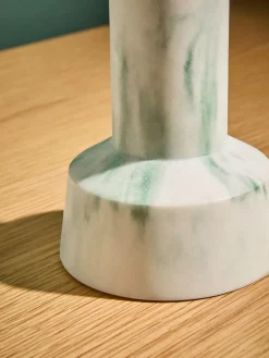 Best MADE.COM Set of 2 Marbled Teal Fitz Taper Candle Holders