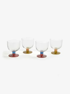 MADE.COM Set of 4 Multi Cally Wine Glasses^ Glassware|Branded Kitchenware