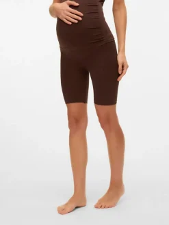 Online Mamalicious Maternity Seamless Leggings Dark Brown