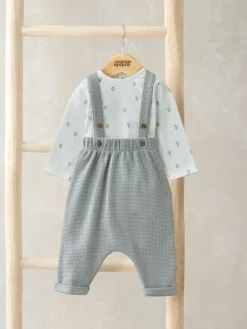 Sale Mamas & Papas Blue Hot Air Balloon Print Bodysuit And Dungaree Set