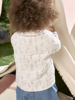 Mamas & Papas Blue Lavender Embroidered Jeans