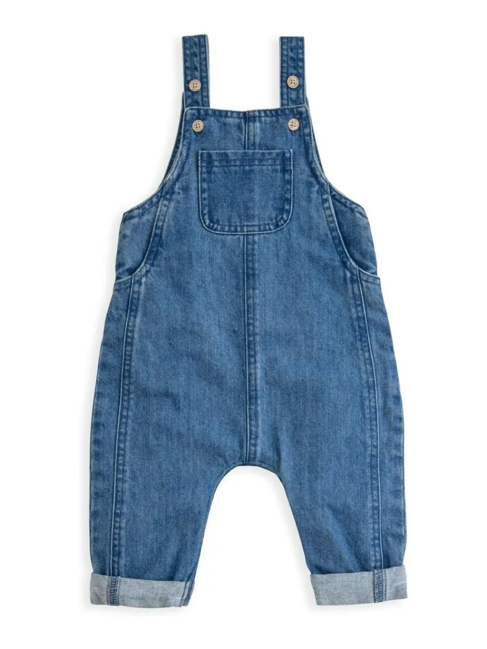 Mamas & Papas Blue Stripe T-Shirt And Denim Dungaree Set^BOY Dungarees