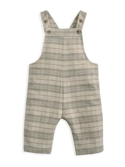 Mamas & Papas Cream Check Dungarees & Striped Shirt Set^BOY Dungarees