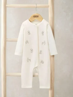 Discount Mamas & Papas Cream Embroidered Teddy Bear Romper