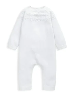 Best Mamas & Papas Cream Pointelle Knitted Romper