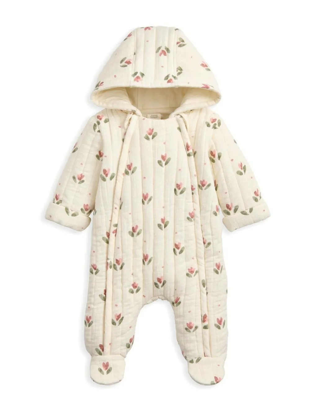 Sale Mamas & Papas Cream Tulip Print Pramsuit