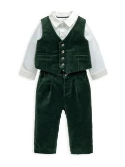 Discount Mamas & Papas Green Velvet Suit 3 Piece
