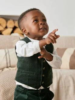 Discount Mamas & Papas Green Velvet Suit 3 Piece