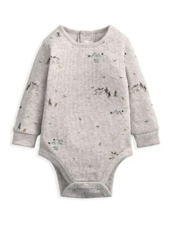 Outlet Mamas & Papas Green Waffle Dungarees and Moose Print Bodysuit Set