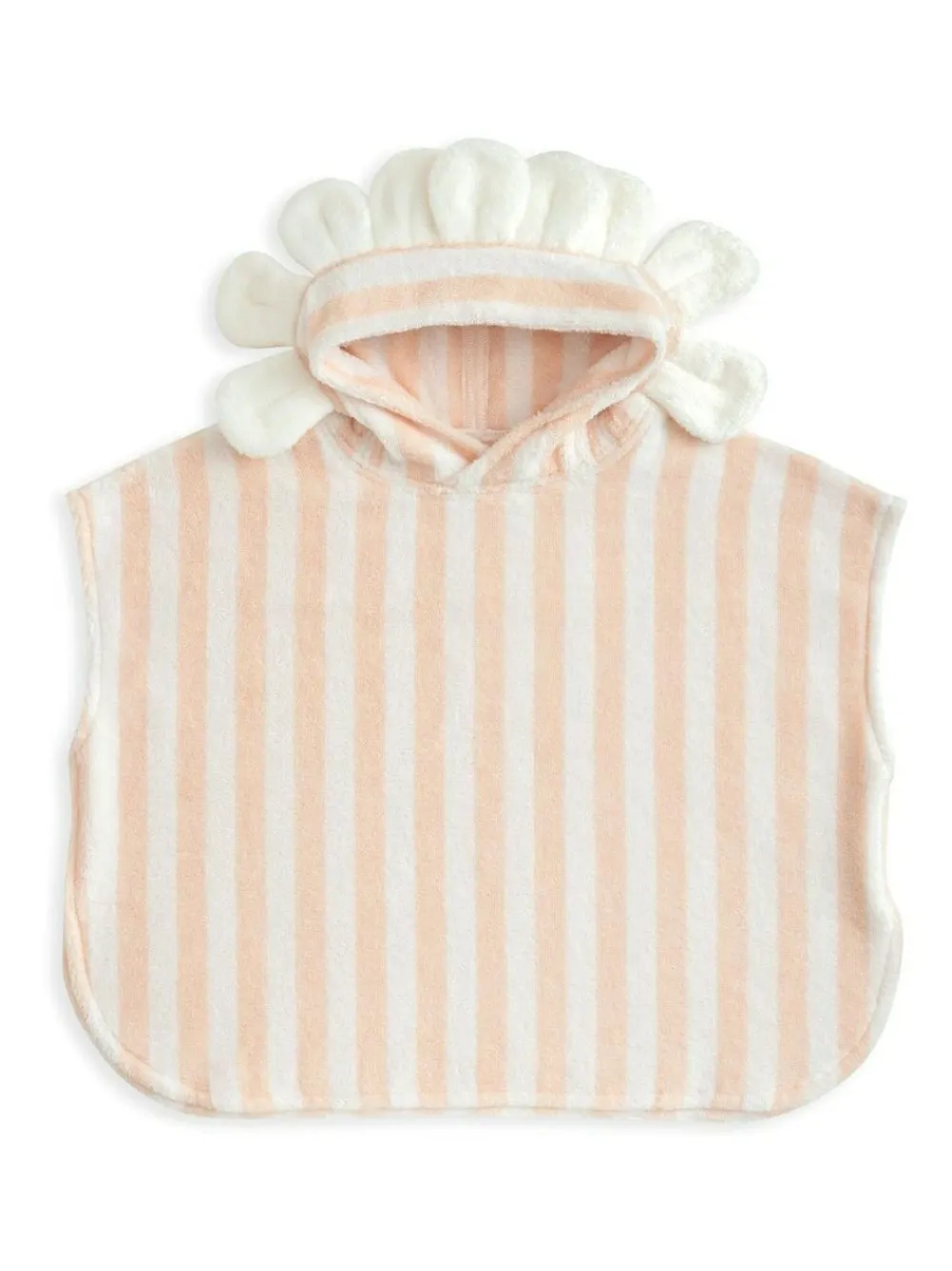 Mamas & Papas Pink Flower Petal Striped Towelling 100% Cotton Poncho^ Swimwear|Swimwear