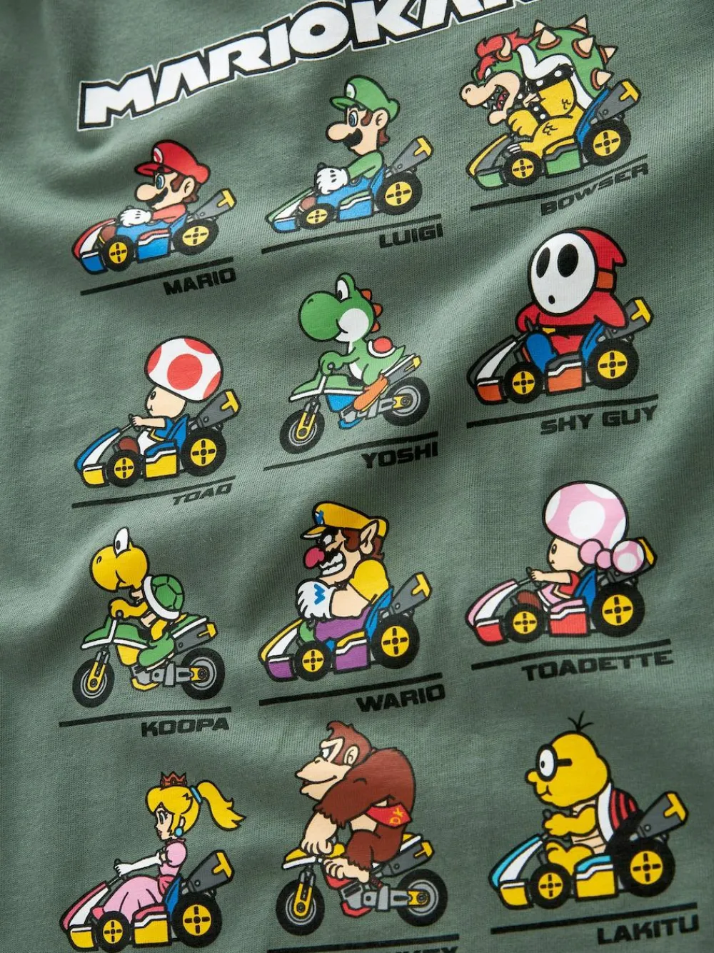 New Next Gaming Long Sleeve T-Shirt (3-16yrs) Mario Kart Green