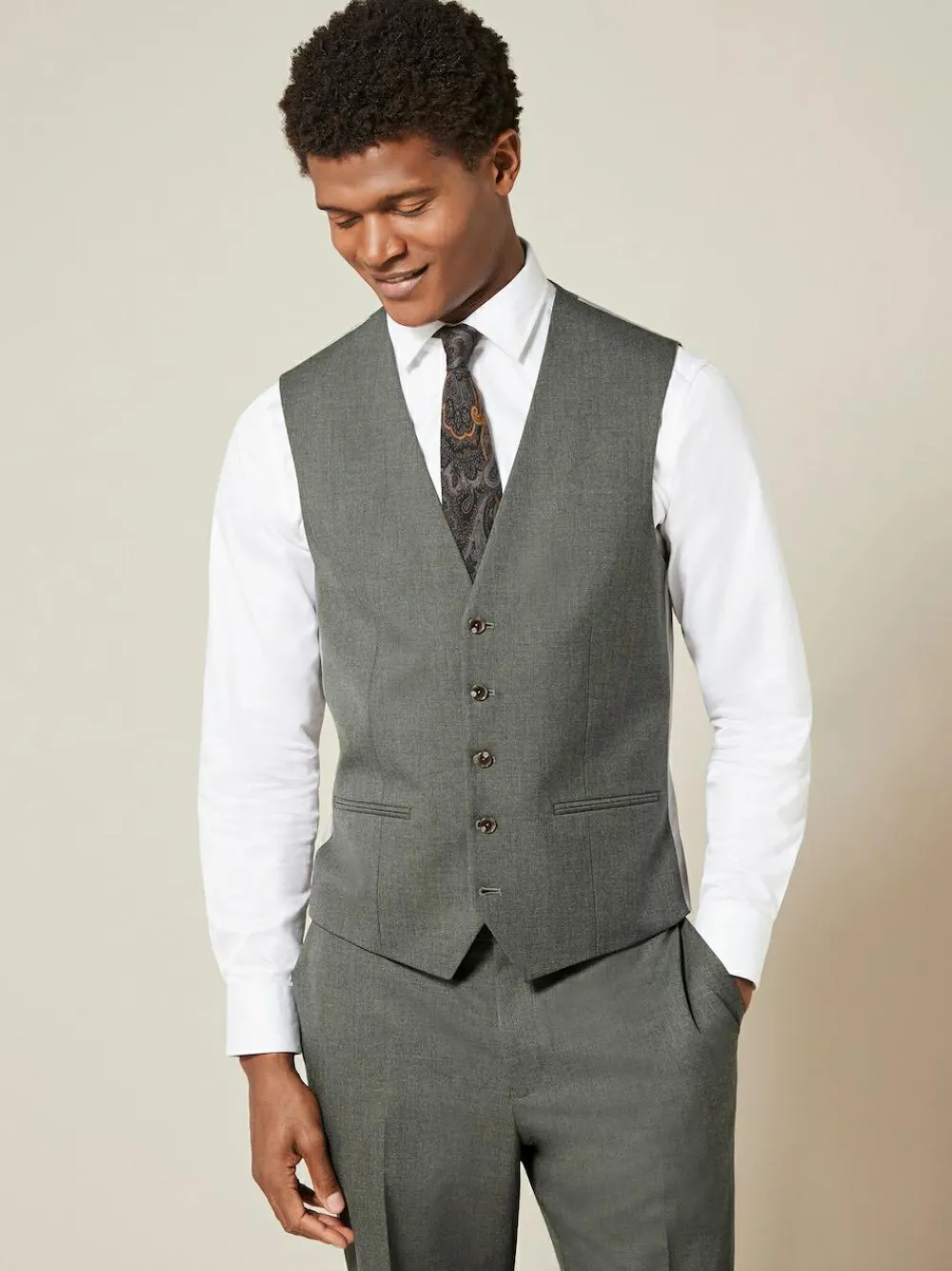 Next Regular Fit Motionflex Stretch Waistcoat^ Vests