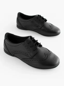 Next Standard Fit (F) Leather Brogue Lace-Up School Shoes^ Shoes