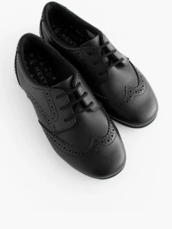 Next Standard Fit (F) Leather Brogue Lace-Up School Shoes^ Shoes