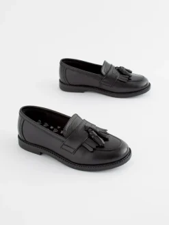 Next Standard Fit (F) Leather Tassel Loafer School Shoes^ Shoes