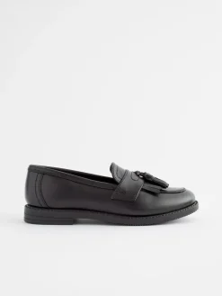 Next Standard Fit (F) Leather Tassel Loafer School Shoes^ Shoes