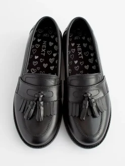 Next Standard Fit (F) Leather Tassel Loafer School Shoes^ Shoes