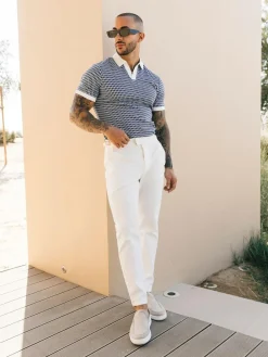 Clearance MAUVAIS Beaufort Stretch Chinos White