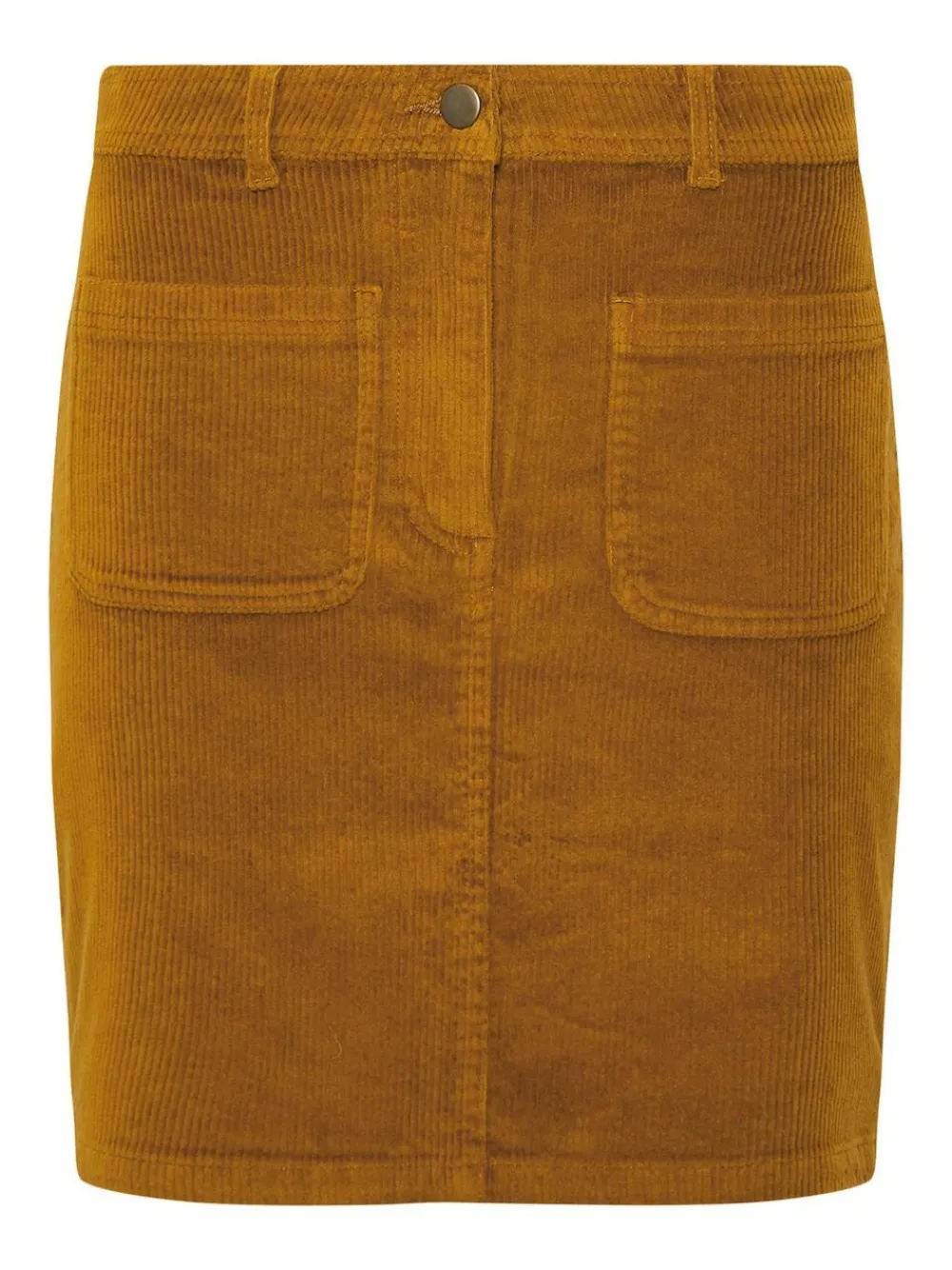 Outlet M&Co Brown Petite Cord A-Line Skirt