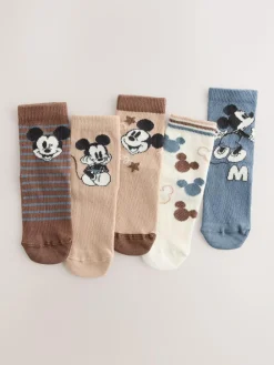 Sale Next Mickey Mouse Character Cotton Rich Socks 5 Pack
