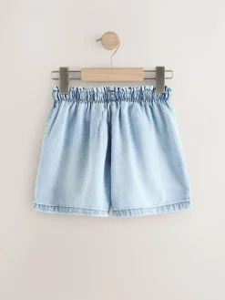 Next Mid Blue 100% Cotton Denim Shorts 2 Pack (3-16yrs)^ Nightwear|Shorts & Skirts