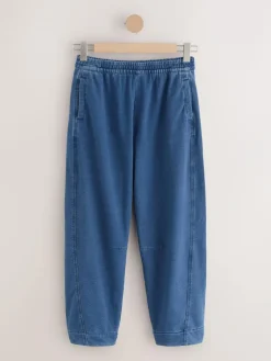 Clearance Next Barrel Leg Denim Jersey Trousers Mid Blue