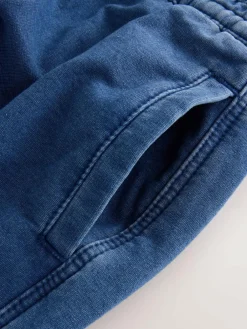 Clearance Next Barrel Leg Denim Jersey Trousers Mid Blue