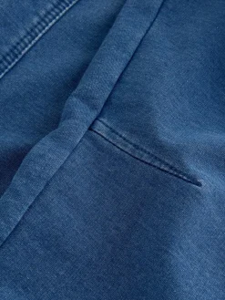 Clearance Next Barrel Leg Denim Jersey Trousers Mid Blue