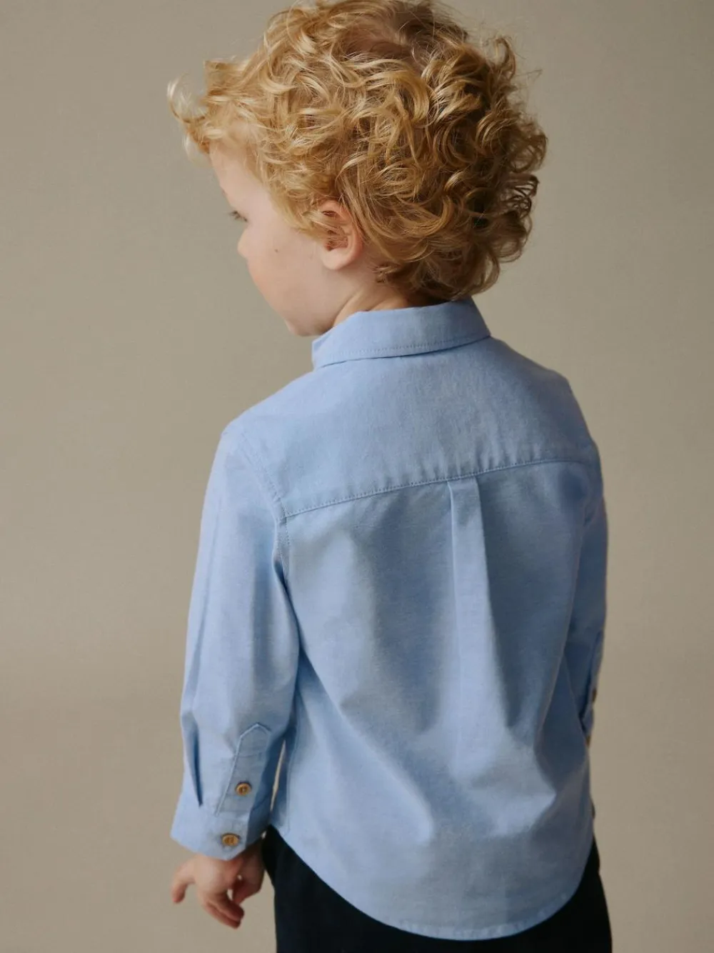 Outlet Next Mid Blue Character Long Sleeve Long Sleeve Oxford Shirt (3mths-7yrs)