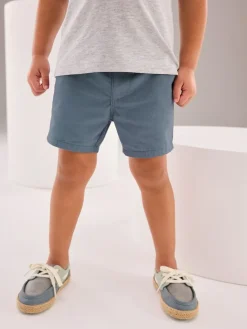 New Next Mid Blue Chino Shorts (3mths-7yrs)