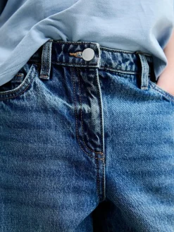 Hot Next Mid Blue Denim Barrel Jeans (3-16yrs)