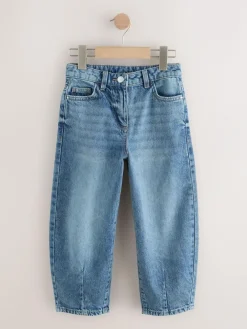 Hot Next Mid Blue Denim Barrel Jeans (3-16yrs)