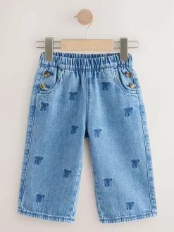 Next Mid Blue Denim Bow Embroidered Jeans (3mths-7yrs)^ Jeans & Joggers|Occasionwear
