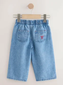 Next Mid Blue Denim Bow Embroidered Jeans (3mths-7yrs)^ Jeans & Joggers|Occasionwear