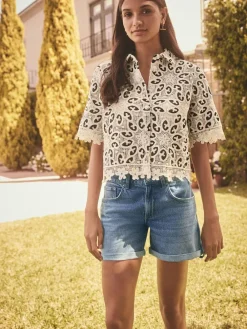 Next Denim Boy Shorts^Women Shorts