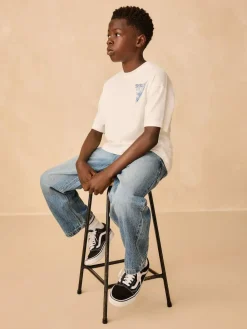 Next Mid Blue Denim Denim Pull On Carpenter Jeans (3-16yrs)^BOY Jeans & Joggers|Jeans