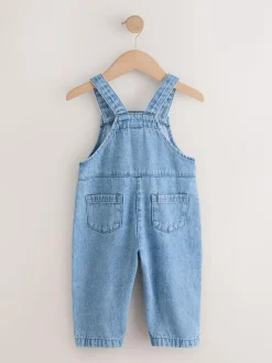 New Next Denim Dungarees (3mths-7yrs) Mid Blue