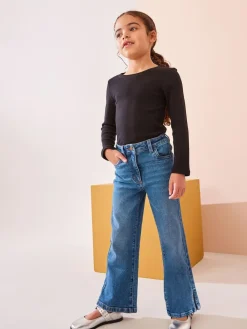 Outlet Next Flare Jeans (3-16yrs) Mid Blue Denim