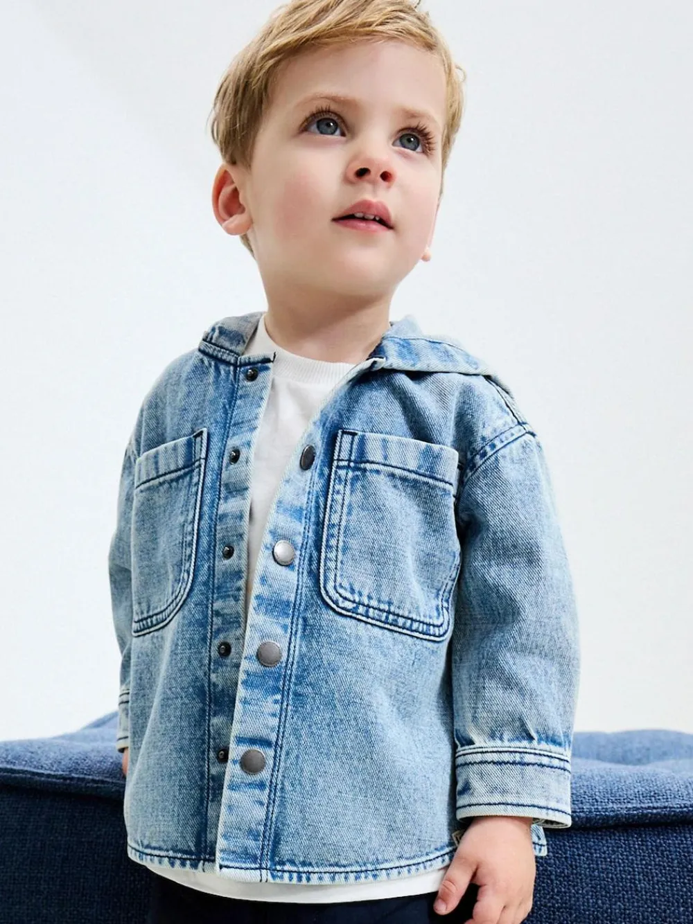 Next Denim Hooded Overshirt (3mths-7yrs)^BOY Coats, Jackets & Pramsuits|Coats, Jackets & Pramsuits
