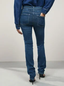 Online Next Lift, Slim And Shape Bootcut Jeans Mid Blue Denim