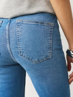 Hot Next Mid Rise Stretch Skinny Jeans Mid Blue Denim