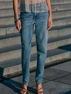 Clearance Next Mom Comfort Stretch Column Jeans Mid Blue Denim