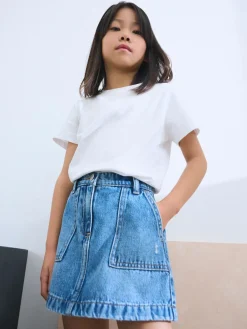 Online Next Denim Skirt (3-16yrs) Mid Blue