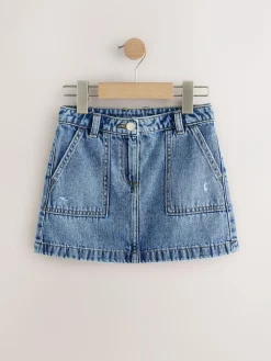 Online Next Denim Skirt (3-16yrs) Mid Blue