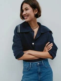 New Next Straight Leg Jeans Mid Blue Denim