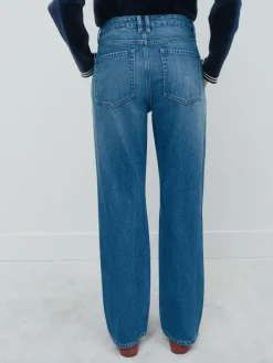 New Next Straight Leg Jeans Mid Blue Denim