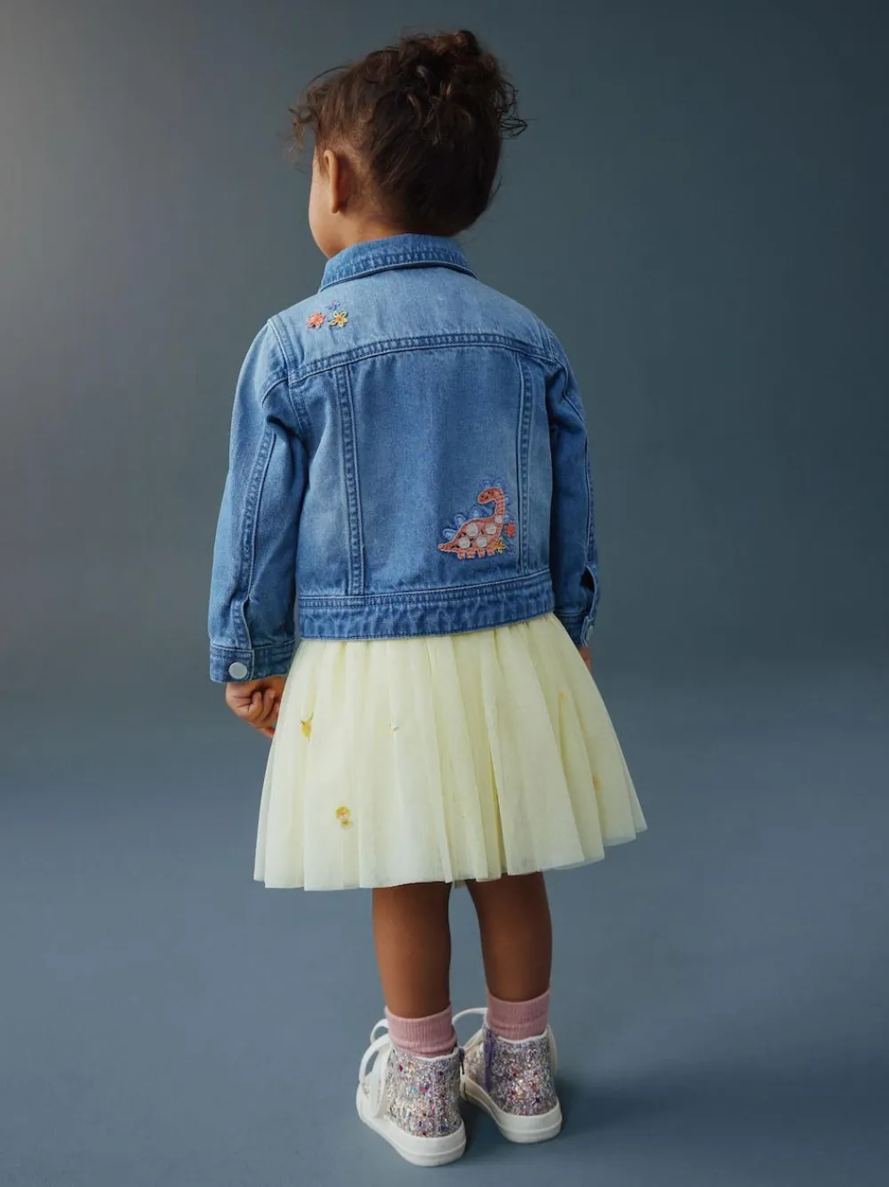Next Mid Blue Denim Unicorn Embroidered Western Jacket (3mths-7yrs)^ Coats, Jackets & Pramsuits|Coats, Jackets & Pramsuits