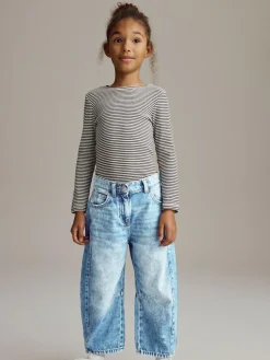 Next Mid Blue Denim Volume Barrel Jeans (3-16yrs)^ Jeans